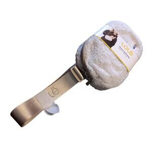 Lole Fleece Belt Bag Fanny Pack White Unisex OSFM Two-Way Zipper Key Clip‎ Gift